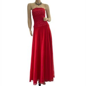 Custom Made Red Women's Teens Bridesmaid Dresses Formal Evening Prom Gowns